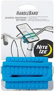 Nite IZE HandleBand Universal Smartphone Bar Mount - Cell Phone Mount for Bike Handlebar - Phone Holder for Bike Rides - Cell Phone Bike Mount - Bike Stem Phone Mount