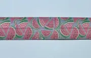 30mm Flat Braided Watermelon Patterned Elastic 2m FREE POST D16-1 AUSSIE SELLER