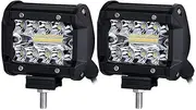 OZSTOCK Pair 200W 4" inch Work Lights CREE Spot Flood LED Light Bar Reverse 4WD 12V 24V