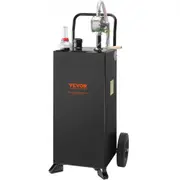 VEVOR 114L Gas Caddy, Fuel Storage Tank with Wheels, Portable Fuel Caddy with Manuel Transfer Pump, Gasoline Diesel Fuel Container for Cars, Lawn Mowe