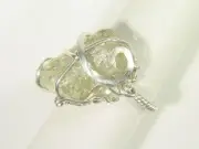 BUTW Hammered Sterling Silver Wire Wrapped Apatite Ring (Size 5.5) 9920D TLE