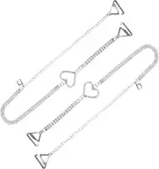 [MOBUTOFU] Elegant Love Heart Metal Bra Straps Comfortable Non-slip Bra Straps for Women Bra Strap Extensions