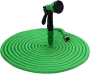 Garden Hose Stretchy Hose Expandable Water Hose Ble Expanding Watering Hose with Spray Nozzle Green 100Ft
