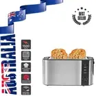 Kogan 4 Slice Long Slot Stainless Steel Toaster control Digital control panel