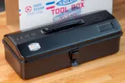 TOYO Steel Y-350BK Mountain-shaped tool box Black Round handle