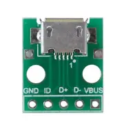 50 PCS MICRO USB to DIP Adapter 5pin female connector B type pcb converter