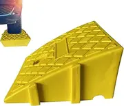 Car Curb Ramp, Heavy Duty PVC Portable Threshold, Lightweight Driveway Loading. Sturdy Build Dock Sidewalk Accessory for Scooter Bike Motorcycle Wheelchair Car, 25x27x7cm