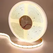 [GOMING] 32.8ft(10M) DC 24V Double Row COB LED Strip Light Natural White 4000K 6000LEDs CRI 93+ 20000lm Uniform Glow Dotless Not Waterproof IP20 Flexible LED Tape Lights for DIY Home Decor(Strip Only)