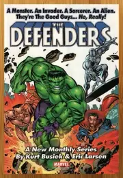2000 The Defenders Print Ad/Poster Marvel Hulk Surfer Strange Erik Larsen Art
