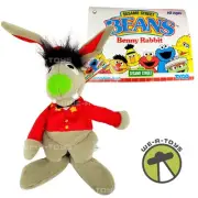 Sesame Street Beans Benny Rabbit Plush 30 Year Anniversary Tyco 1997 NWT