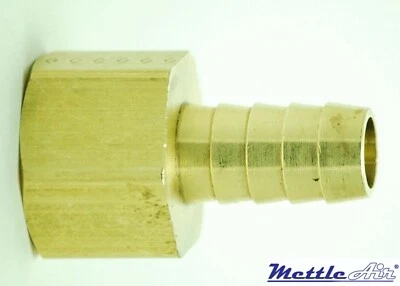 1" Barb x 3/4" FEMALE NPT Brass Straight Fitting 126-16E MettleAir BRAND NEW!