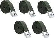 5pcs Tie Down Straps Goods Binding Belt Binding Device Cargo Cargo Fastening Belt Luggage Binder Motorcycle Straps Army Green Polyester
