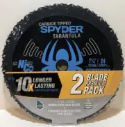 Spyder Tarantula (2) Pack 7 1/4 in Carbide Steel Circular Saw Blade 24 Tooth 10X