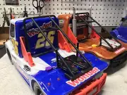 Tamiya TT01 Euro Truck Racing Buggyra, Team Hahn & Team Reinert Bodies ROLLCAGE!