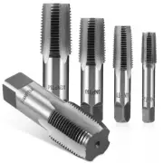 5 Pcs Npt Tap Set Npt Pipe Tap 1/8, 1/4, 3/8, 1/2, 3/4 Screw Thread Taps Set