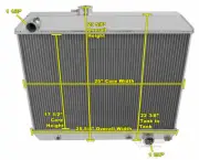 3 Row ER Champion Radiator for 1964 1965 Pontiac GTO / LeMans / Tempest V8 Eng