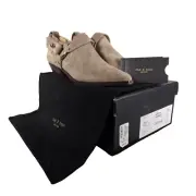 Rag & Bone Westin Harness Suede Leather Ankle Boots Light Sand Sz EU 38.5 US8.5