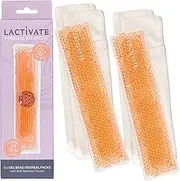 Lactivate Perineal Ice Pack for Maternity Postpartum Care - Set of Two Reusable Hot & Cold Gel Pads with 4 Soft Bamboo Covers for Vaginal Tears - Hospital Bag Maternity Essentials for New Mums