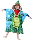 Alligator Hooded Bath Towel Wrap, Kids Beach Towel for Boys Girls, Toddler Pool