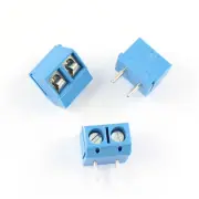 1000Pcs Blue 5mm 5.0mm Pitch 2 Pin Right Angle Screw Terminal Block Connector