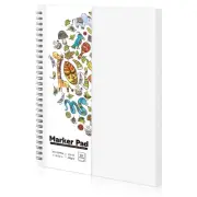 135lb/200gsm Marker Paper Pad, 7.6×10in Double Sided Bleedproof Marker Sketch...
