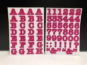 Creative Memories Stickers PINK ALPHABET LETTERS NUMBERS ABC/123 - Retired