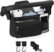 Universal Stroller Organizer,Multifunctional Storage Bag,Item Storage Container,Stroller Caddy Fits, Organizer Bag with Hooking,Detachable Shoulder Straps,for Diapers,Toys,Snacks