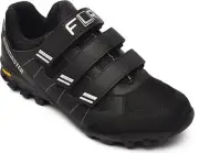 FLR Bushmaster MTB/Trail Shoe in Black/Silver With Fastening - Size 42