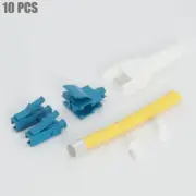 10 Pcs LC/UPC Duplex Single Mode Fiber Optic Optical Connector 3.0mm Blue