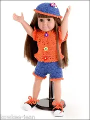 Dress up fashions for 18" doll CLOTHES PATTERNS ACCESSORIES to CROCHET -see pics