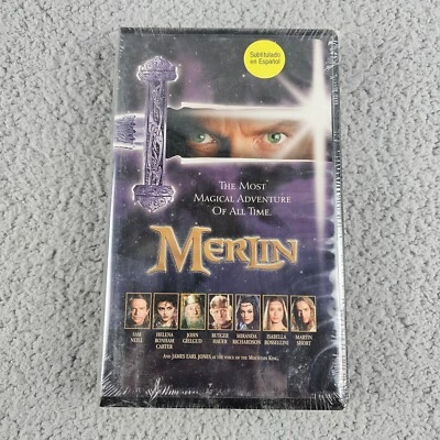 Merlin VHS 1998 Hallmark Clamshell Mideval Fantasy Adventure NEW Sealed