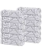 Superior Set of 12 Jasper Cotton Modern Geometric Jacquard Plush Washcloths