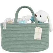 Diaper Caddy Organizer for Baby Nursery Basket with Handle - Large