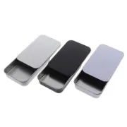 Small Metal Tin With Sliding Lid Sweets Lip Balm Beard Wax Cream Pills 8x5x J===
