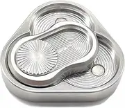 Metal Fidget Slider, Triangle Magnetic Fidget Slider, EDC Metal Fidget Slider Toys, Fidget Toys Adults, Autism Sensory Toy for Adults (Silver)