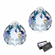 Clear Hanging Decoration Glass Crystal Ball Prism Suncatcher (2pk)