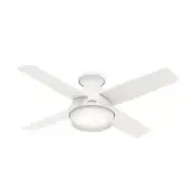 Hunter 44" Dempsey Low Profile Ceiling Fan LED Light Remote Modern Contemporary