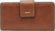 [FOSSIL] Women's Logan Faux Leather RFID Blocking Tab Clutch Wallet