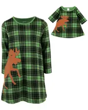 Leveret Matching Girls & Doll Dress