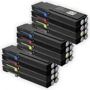 [ExtraPrint] 12 Pack Compatible Toner Cartridges Replacement for Fuji Xerox DocuPrint CP405D, DocuPrint CM405DF [3BK,3C,3M,3Y] - 11,000 Pages for Each [CT202033-CT202036]