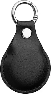 CaSZLUTION Airtag Holder Air Tag Case for Chipolo ONE Point Tracker, Microfiber Leather Protective Cover With Keychain Compatible With Chipolo ONE Spot/Point and Airtag, 1 Pack (Case Only)