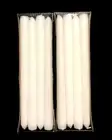 8PK White Unscented Dinner Candle Tapered 25cm Plain White Taper Candles Bulk