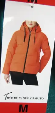 Two by Vince Camuto Women’s Down Coat Jacket New with Tags Medium Orange