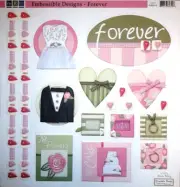 We R Memory Keeper Scrapbook Paper 2pc Embossed Wedding Designs Card Invitations