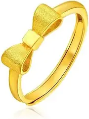 [Generic] Stainless Steel Bow Tie Knot Wedding Band Anniversary Promise Ring