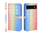 For Google Pixel 6 Cover Wallet - Blue
