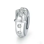 Silver plating Beads Stopper with Charm Fit for Bracelet DIY Jewelry