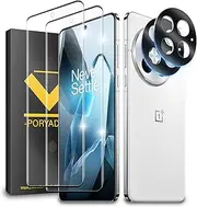 2+2 Pcs Screen Protector Oneplus 13, 2 Pcs Tempered Glass + 2 Pcs Camera Lens Protector, 9H Hardness, Strong Anti-Fingerprint, Bubble Free, Fingerprint ID Compatible, For OnePlus 13 Screen Protector