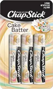 Chapstick Classic (3 Count) Cake Batter Flavor Skin Protectant Flavored Lip Balm Tube, Limited Edition, 3 Count (Pack of 1)
