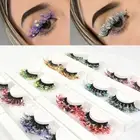 1 Pair Fake Eyelash Superposable Glitter Glitter Makeup Diy Beauty Fluffy